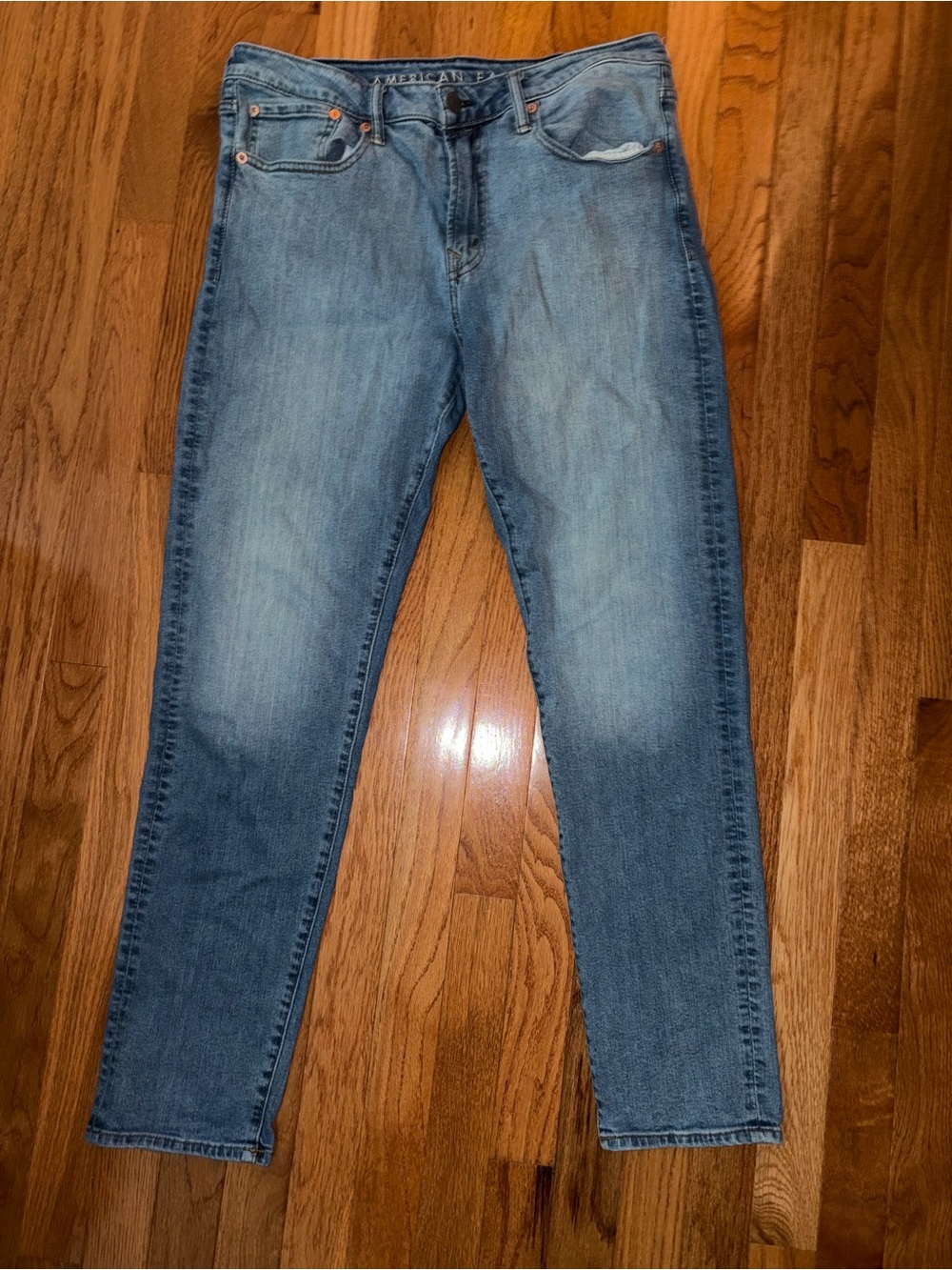 American Eagle Outfitters Faded Light Blue Skinny Jeans